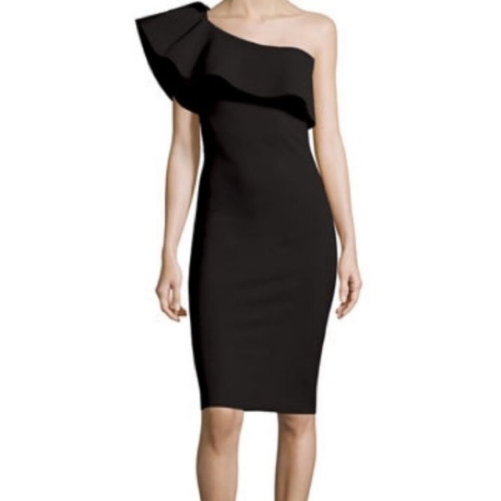 Chiara Boni La Petite Elisse Barolo One Shoulder Dress Black Size 50